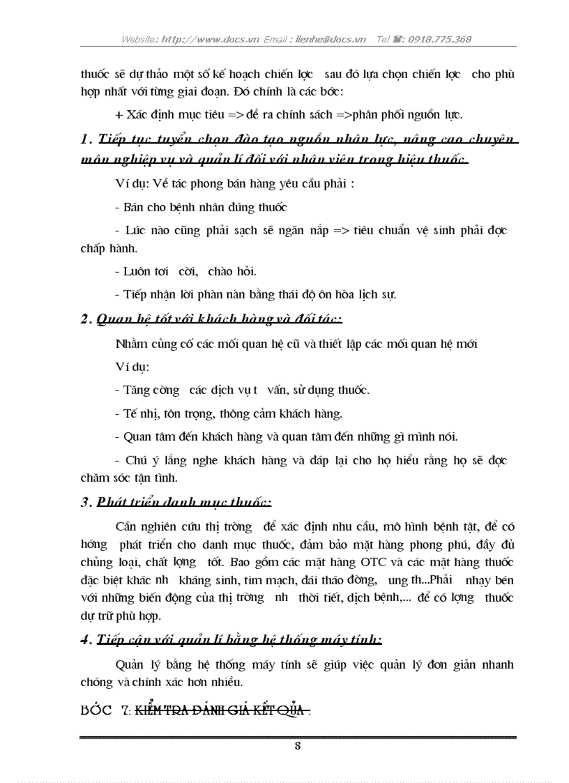 image for page Hoạch định chiến lược của doanh nghiệp Nhà thuốc 48 Hai Bà Trưng