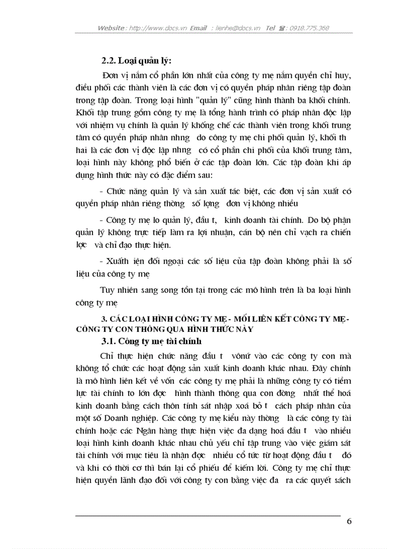 image for page Mô hình Công ty mẹ Công ty con