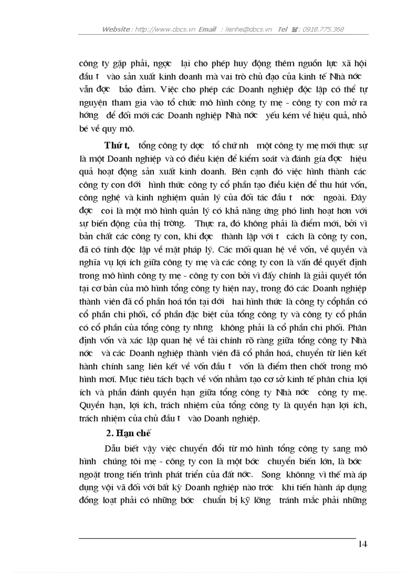 image for page Mô hình Công ty mẹ Công ty con