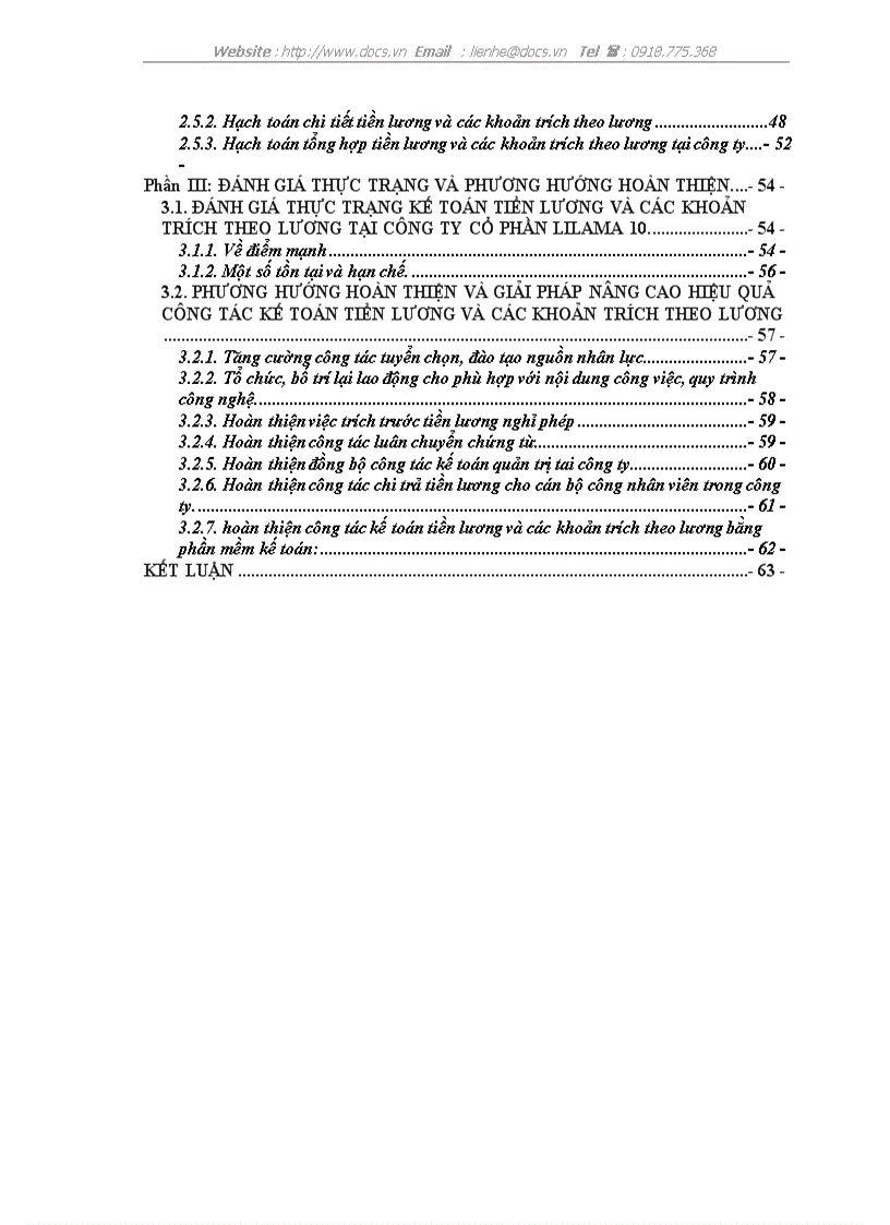image for page Hoàn thiện công tác kế toán tiền lương và các khoản trích theo lương tại công ty cổ phần LILAMA 10