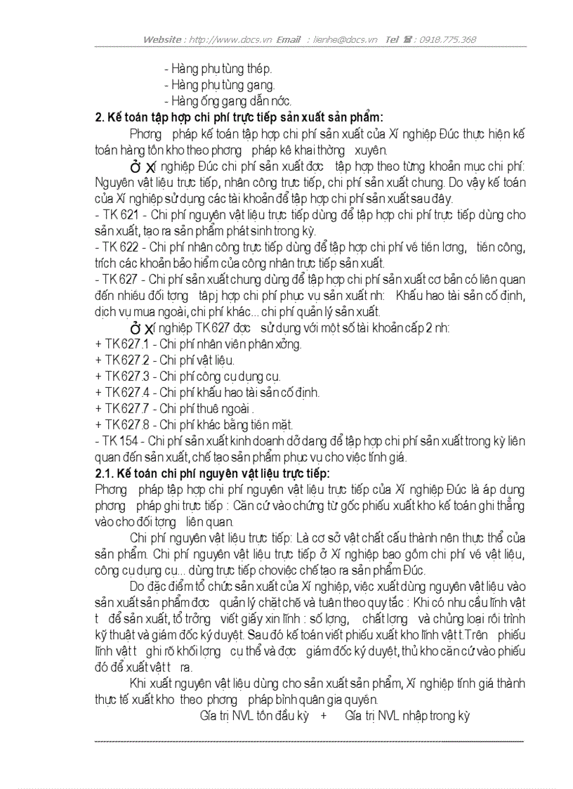 image for page Kế toán tập hợp chi phí sản xuất và tính giá thành sản phẩm tại Công ty cơ khí xây dựng và lắp máy điện nước