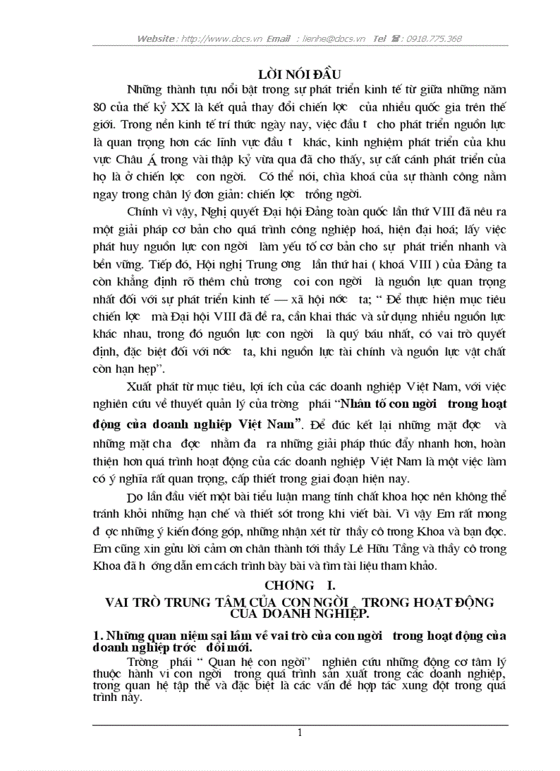 image for page Nhân tố con người trong hoạt động của doanh nghiệp VN