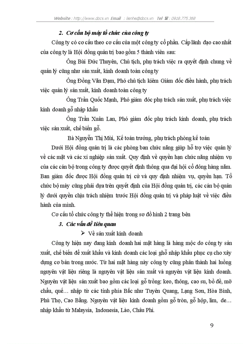 image for page Kế hoạch kinh doanh của C ty CP Nam Định NAFOCO