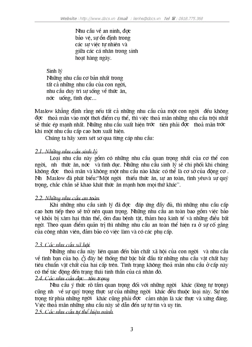 image for page Phân tích tháp nhu cầu của người lao động do Abraham Maslow đưa ra và những giải pháp chủ yếu thoả mãn các nhu cầu trong điều kiện các doanh nghiệp Vi