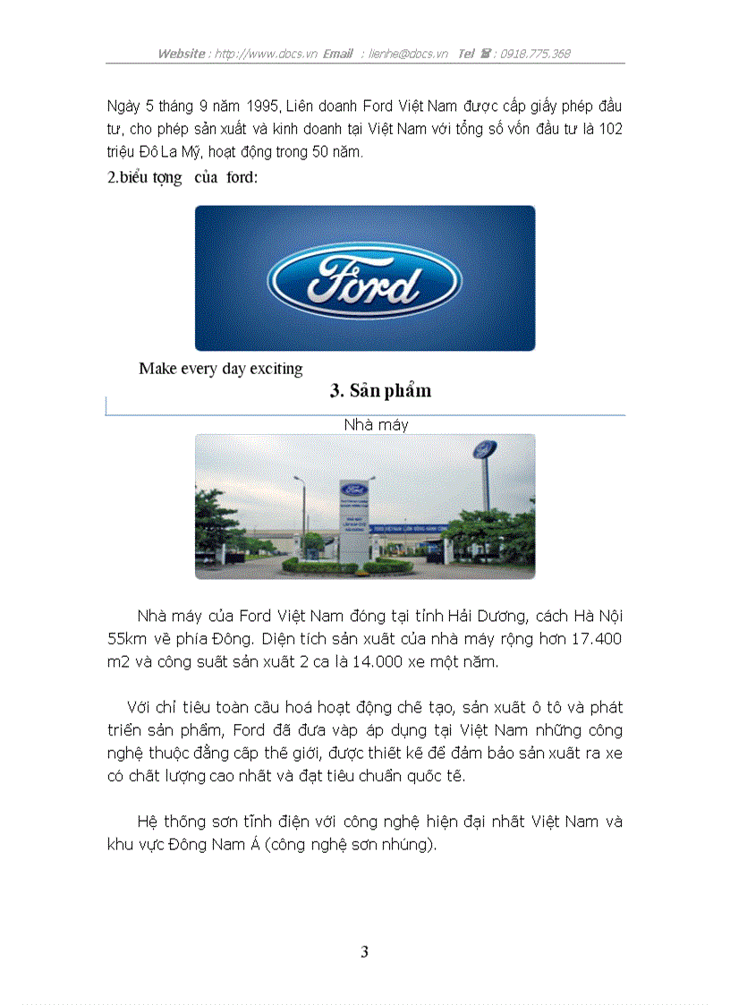Văn hoá doanh nghiệp Ford VN lt văn hoá gt