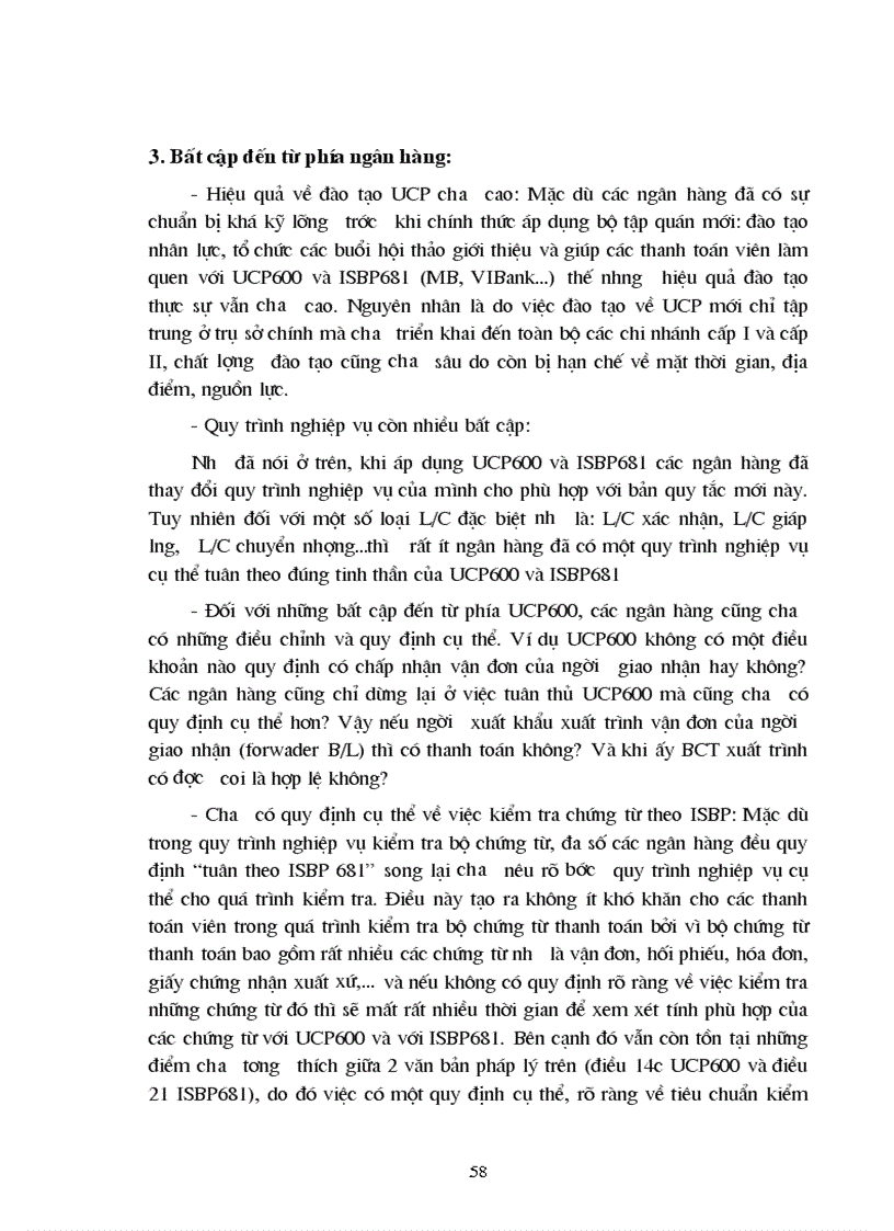 image for page Ứng dụng thực tế của UCP 600 và ISBP 681 trong việc tạo lập và kiểm tra bộ chứng từ thanh toán theo phương thức tín dụng chứng từ tại một số ngân hàng