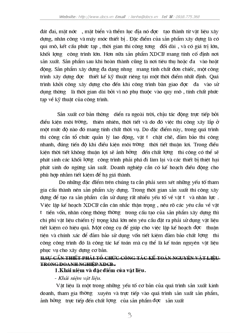 image for page Tổ chức công tác kế toán nguyên vật liệu và tình hình quản lý sử dụng nguyên vật liệu tại công ty xây dựng Sông Đà số 2