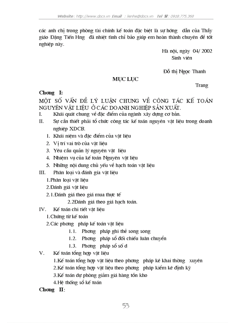 image for page Tổ chức công tác kế toán nguyên vật liệu và tình hình quản lý sử dụng nguyên vật liệu tại công ty xây dựng Sông Đà số 2