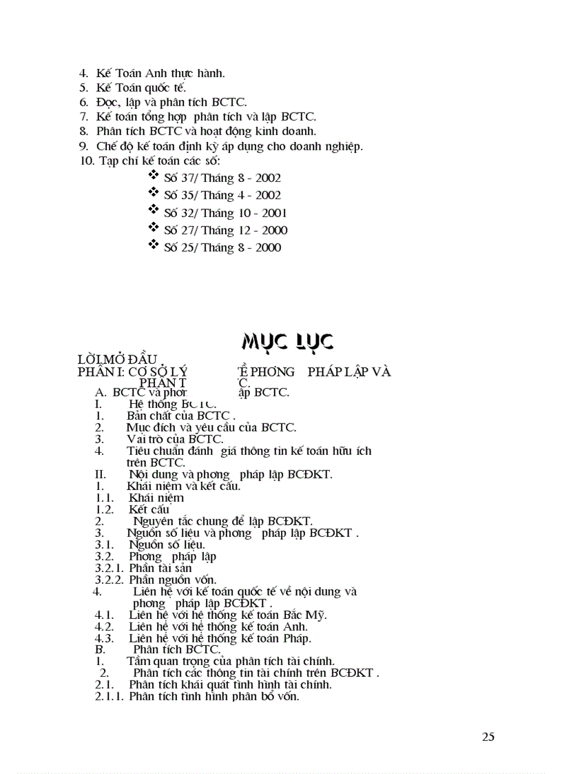 image for page Phương pháp lập P tích BCTC trong các doanh nghiệp VN