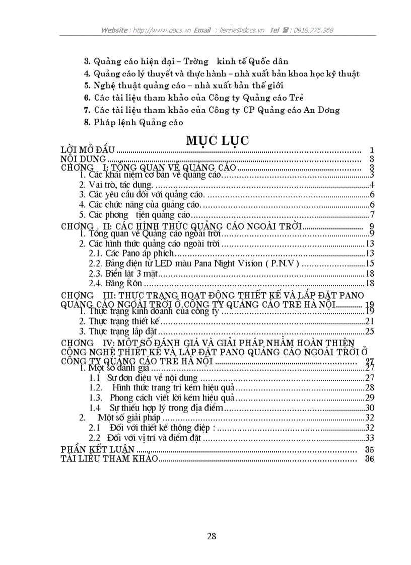 image for page Một số giải pháp nhằm hoàn thiện công nghệ thiết kế và lắp đặt Pano Quảng cáo ngoài trời ở công ty Quảng cáo Trẻ Hà Nội
