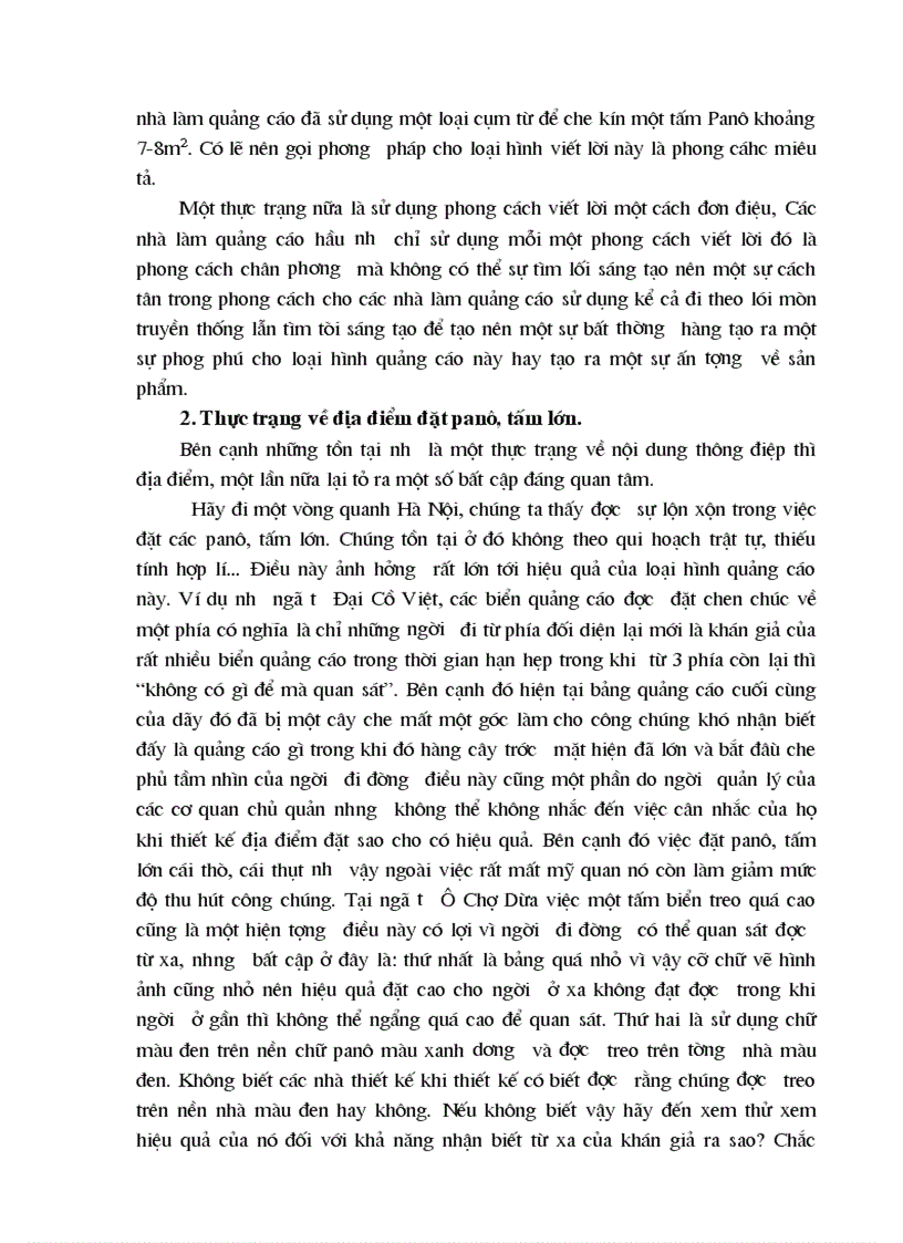 image for page Thực trạng về việc thực hiện nội dung thông điệp quảng cáo bằng Panô tấm lớn