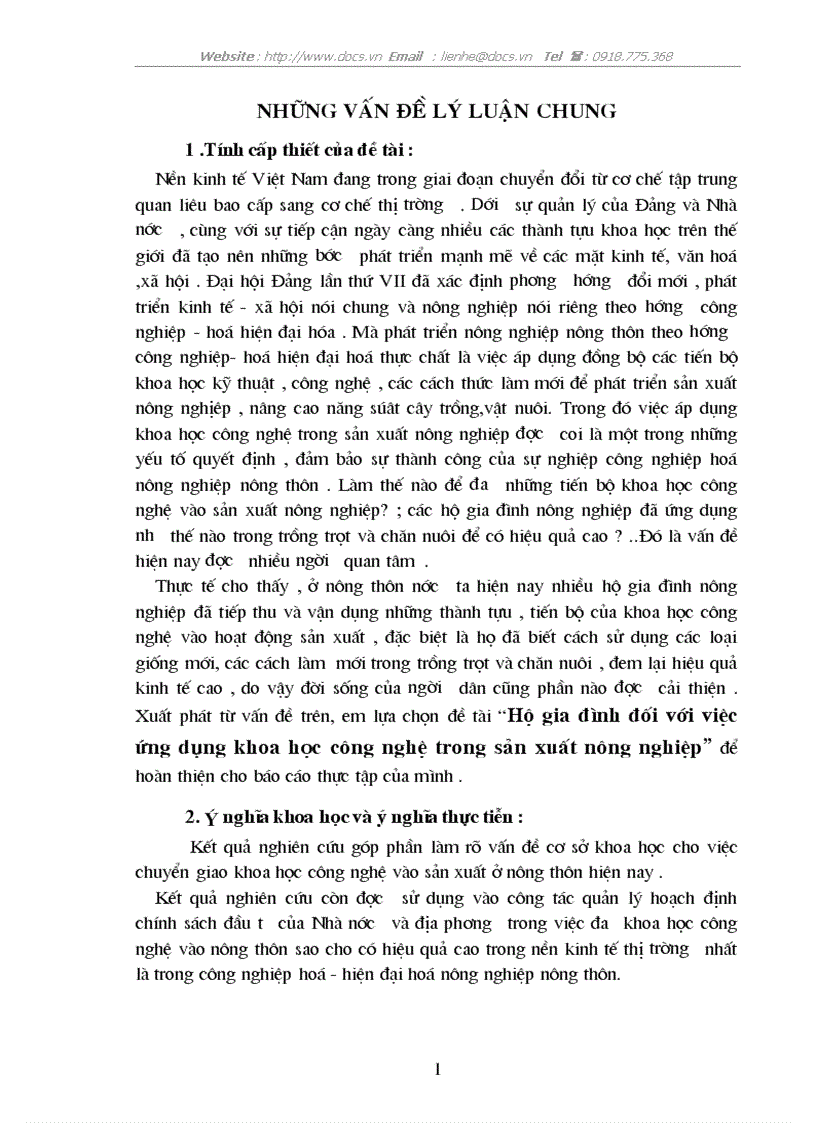 image for page Hộ gia đình đối với việc ứng dụng khoa học công nghệ trong sản xuất nông nghiệp