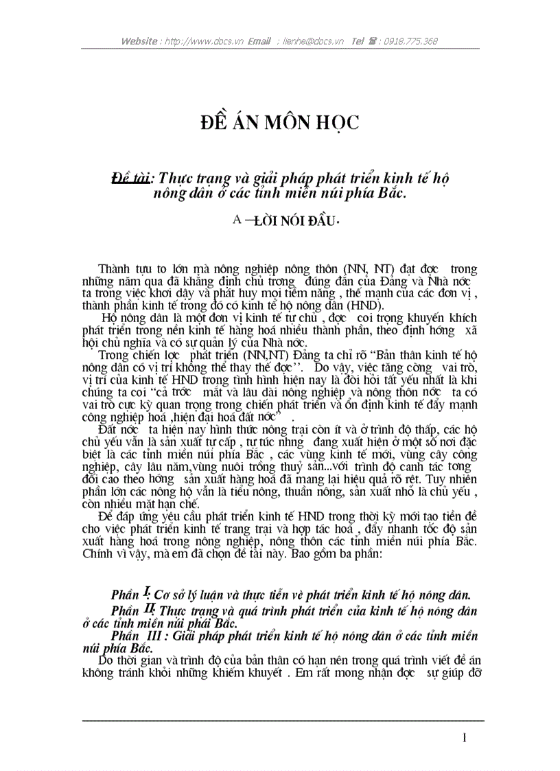 image for page Thực trạng và giải pháp phát triển kinh tế hộ nông dân ở các tỉnh miền núi phía Bắc
