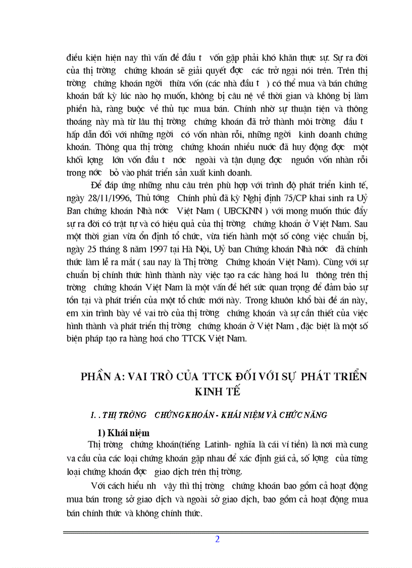 image for page Vai trò của thị trường CK sự cần thiết của việc hình thành phát triển thị trường CK ở VN