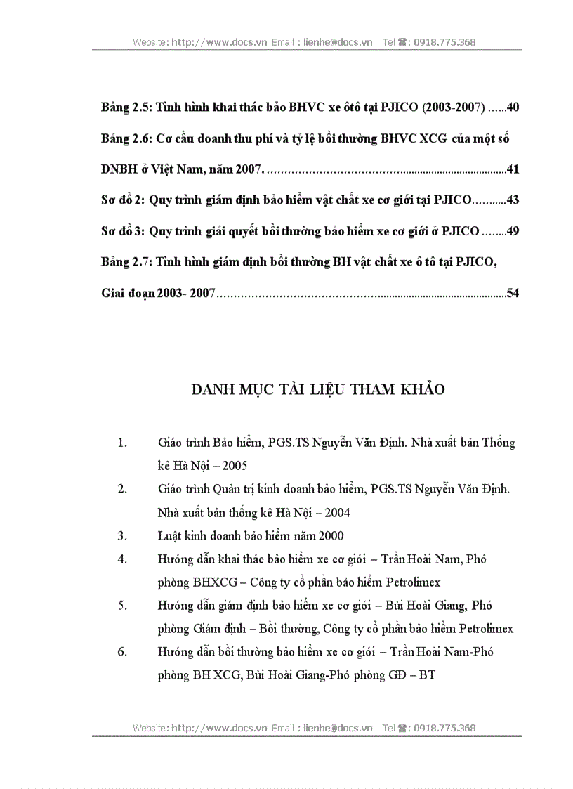 image for page Công tác giám định bồi thường tổn thất nghiệp vụ bảo hiểm vật chất xe cơ giới tại C ty CP bảo hiểm Petrolimex