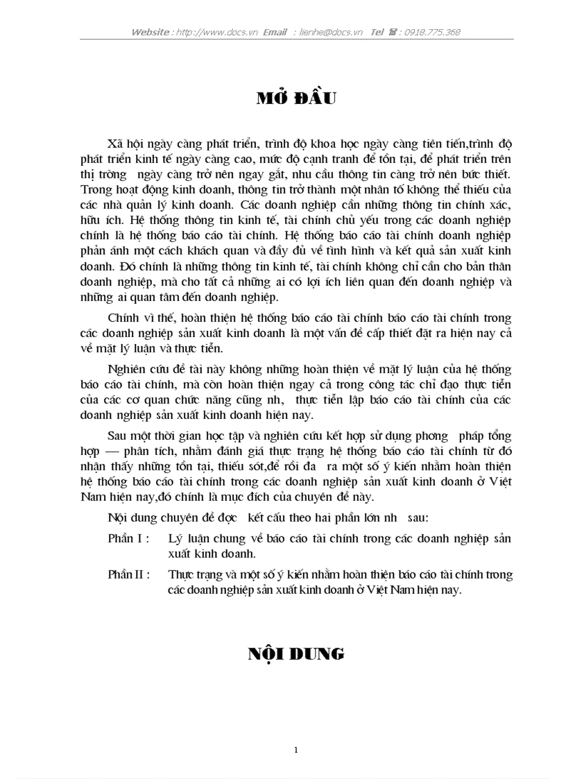 image for page 1số ý kiến nhằm hoàn thiện hệ thống BCTC trong các doanh nghiệp SXKD ở VN hiện nay