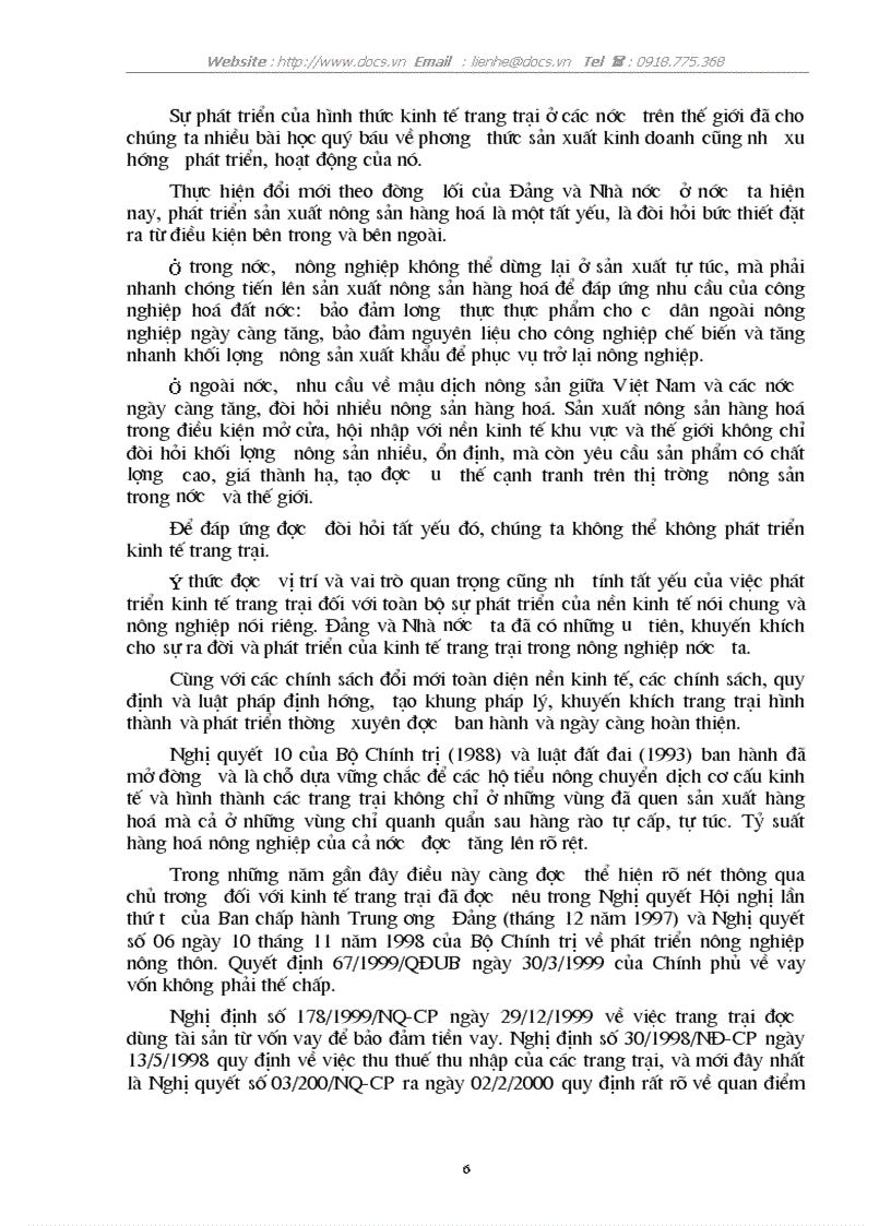 image for page Thực trạng giải pháp phát triển kinh tế trang trại ở nước ta