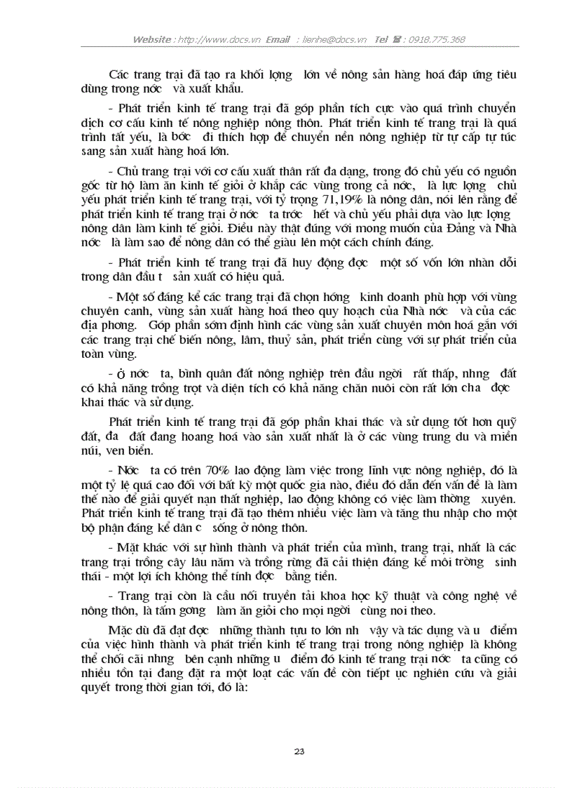 image for page Thực trạng giải pháp phát triển kinh tế trang trại ở nước ta