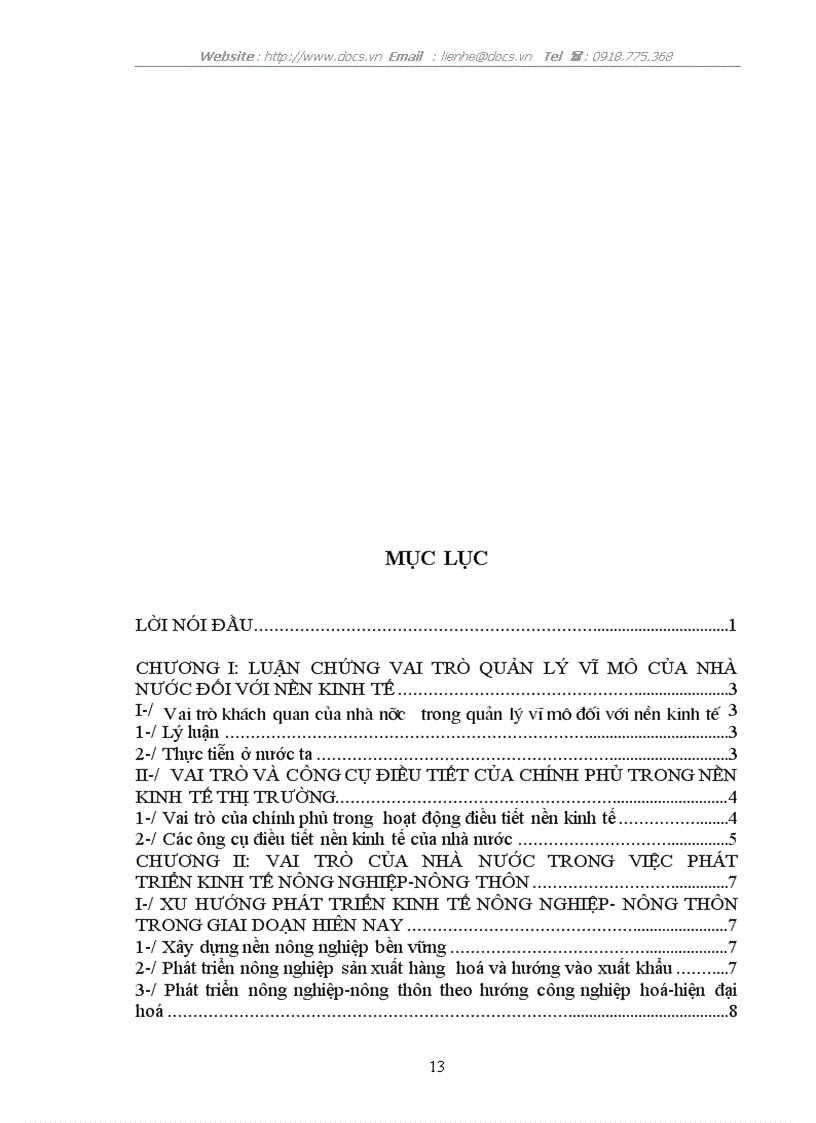 image for page Vai trò của nhà nước đối với việc phát triển kinh tế nông nghiệp nông thôn ở nước ta hiện nay