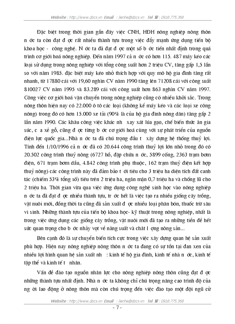 image for page Thực trạng giải pháp CNH HĐH nông nghiệp nông thôn ở nước ta hiện nay