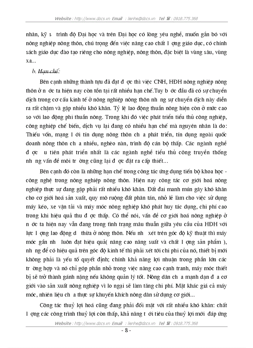 image for page Thực trạng giải pháp CNH HĐH nông nghiệp nông thôn ở nước ta hiện nay