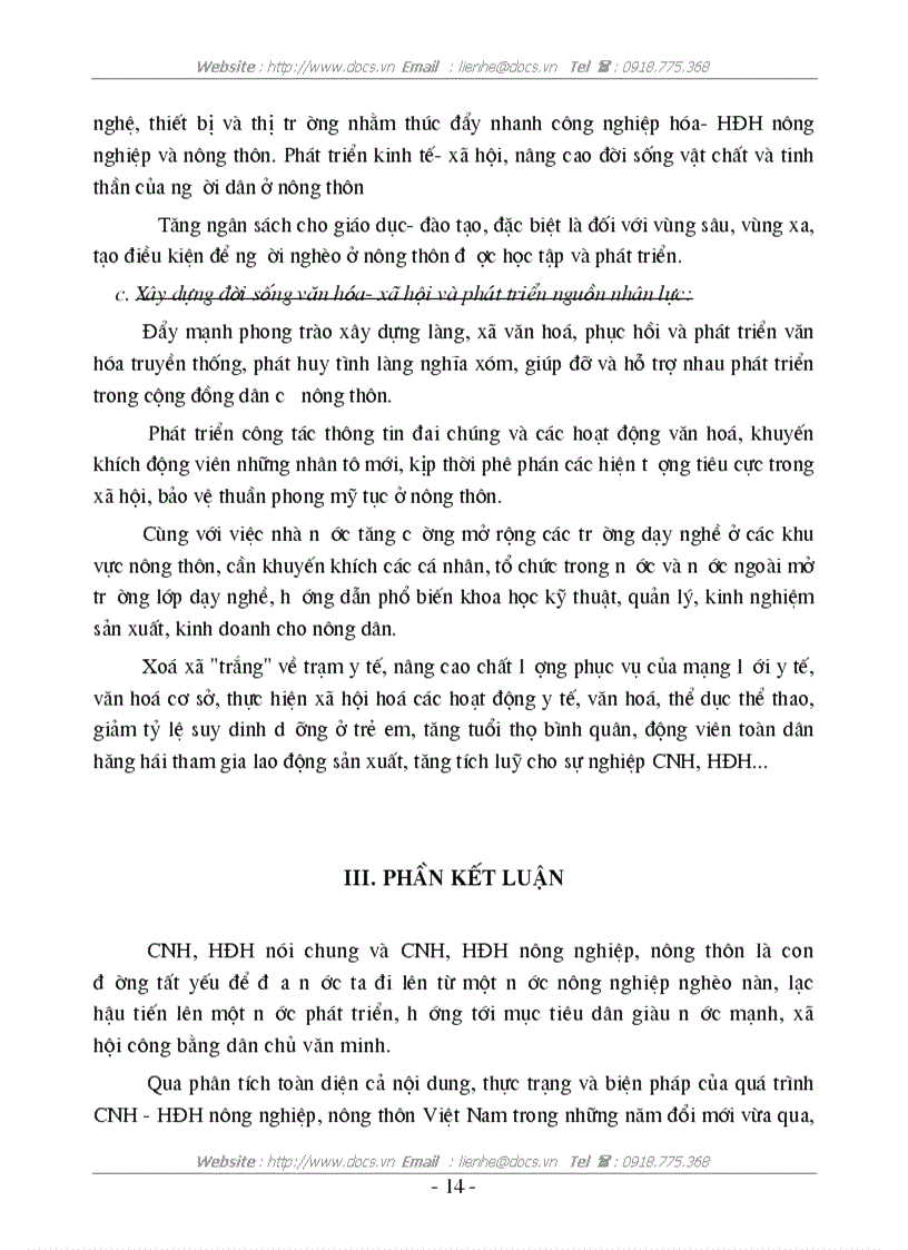 image for page Thực trạng giải pháp CNH HĐH nông nghiệp nông thôn ở nước ta hiện nay