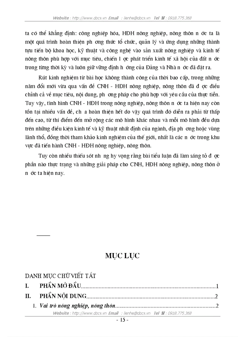 image for page Thực trạng giải pháp CNH HĐH nông nghiệp nông thôn ở nước ta hiện nay