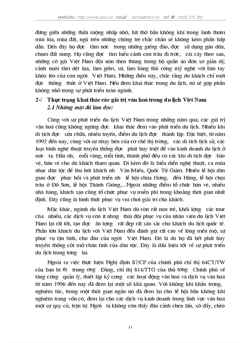 image for page Một số giải pháp cơ bản nhằm khai thác bản sắc văn hoá dân tộc trong phát triển du lịch VN