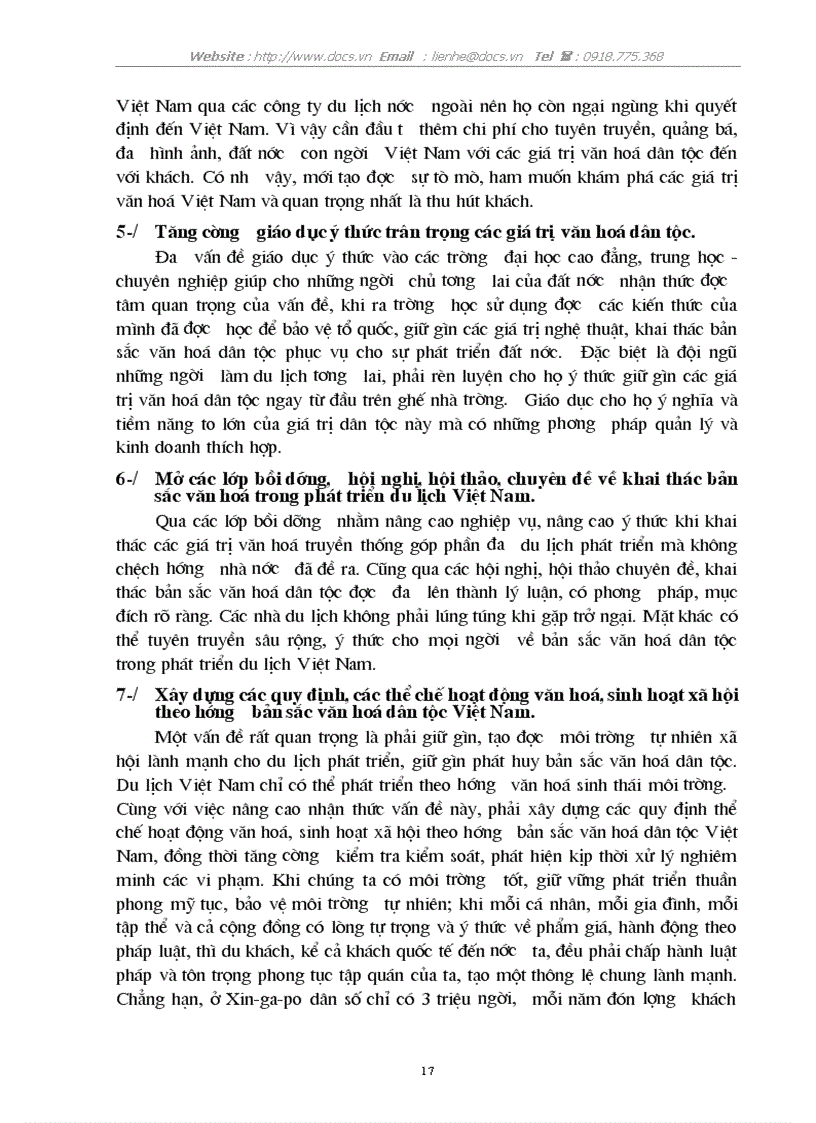 image for page Một số giải pháp cơ bản nhằm khai thác bản sắc văn hoá dân tộc trong phát triển du lịch VN