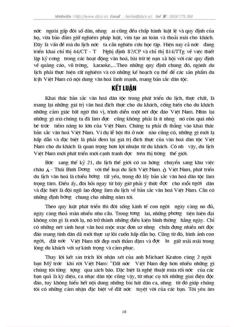 image for page Một số giải pháp cơ bản nhằm khai thác bản sắc văn hoá dân tộc trong phát triển du lịch VN