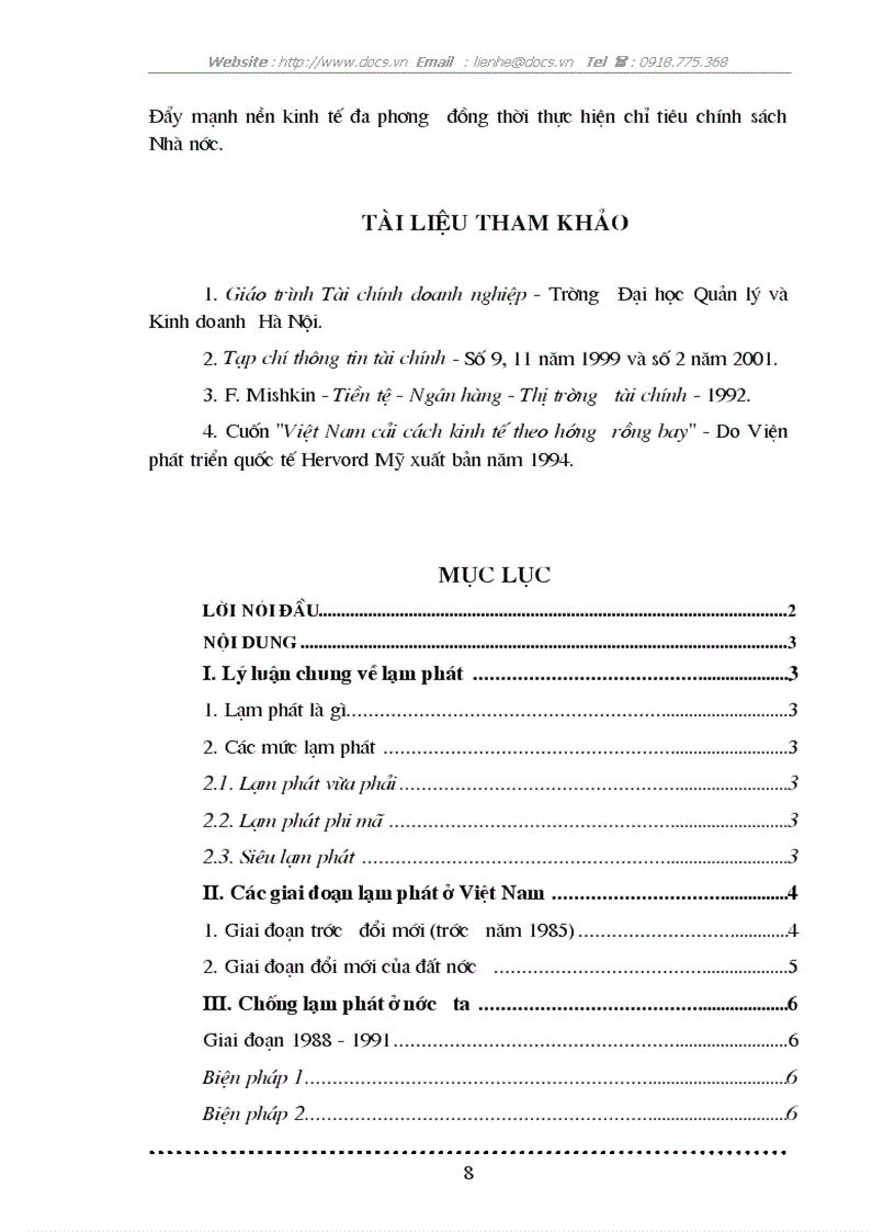 image for page Lý luận chung về lạm phát