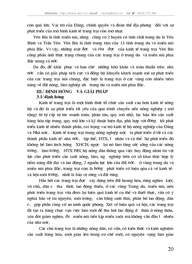image for page Vấn đề phát triển kinh tế trang trại vùng trung du và miền núi phía bắc thực trạng và giải pháp