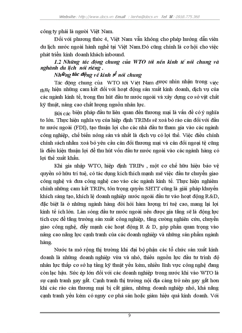 image for page Những tác động của việc gia nhập wto tới ngành du lịch việt nam