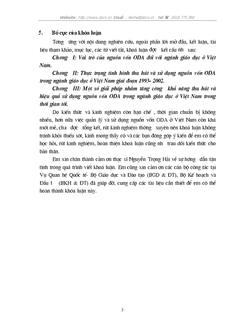 image for page 1số giải pháp nhằm tăng cường khả năng thu hút sử dụng nguồn vốn ODA cho ngành giáo dục ở VN trong thời gian tới