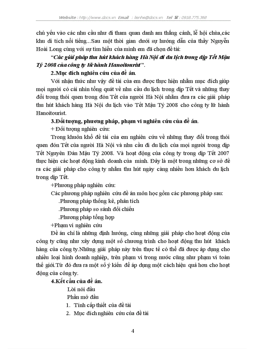 image for page Các giải pháp thu hút khách hàng Hà Nội đi du lịch trong dịp Tết Mậu Tý 2008 của công ty lữ hành Hanoitourist