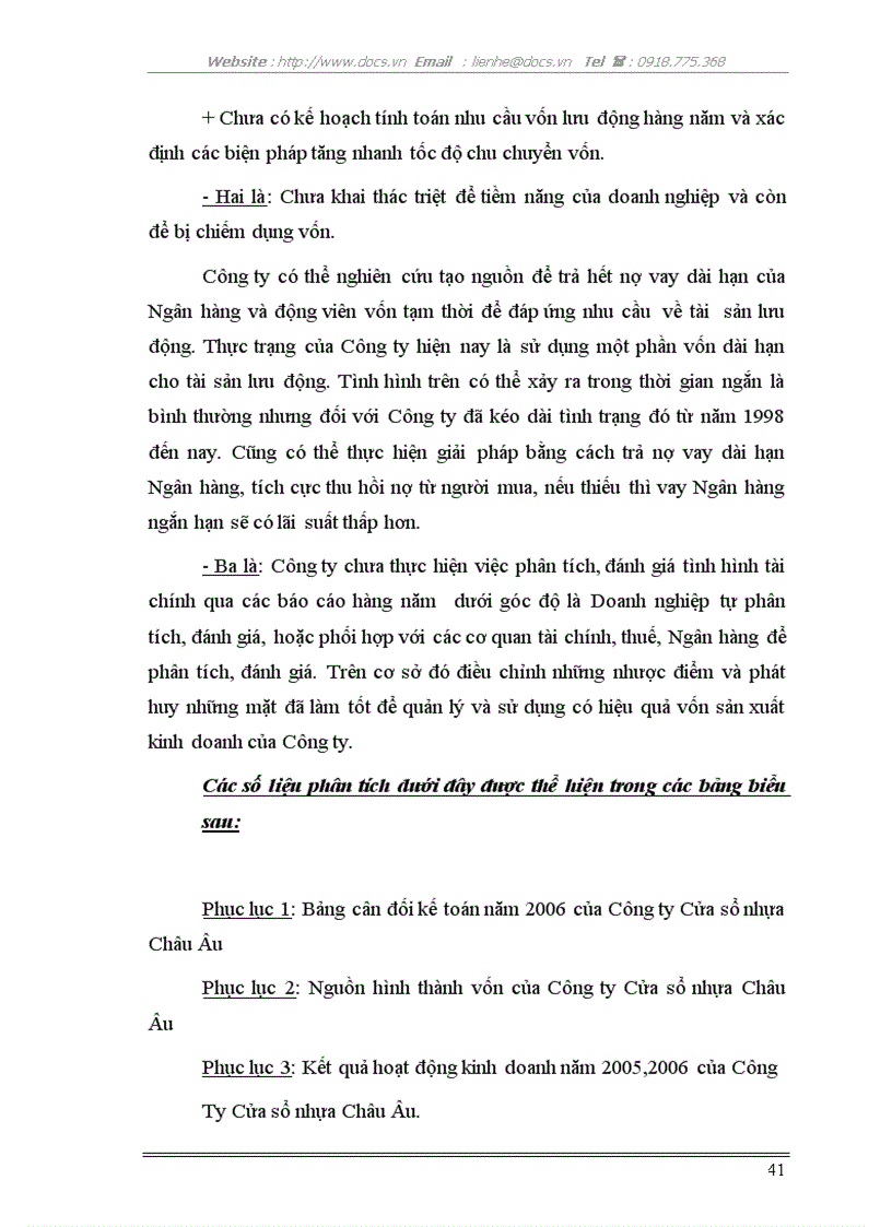 image for page Nâng cao hiệu quả sử dụng vốn tại C ty Cửa sổ nhựa Châu Âu Eurowindow