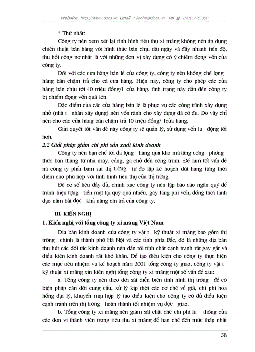 image for page Giải pháp nâng cao hiệu quả sử dụng vốn tại C ty Vật tư kỹ thuật xi măng