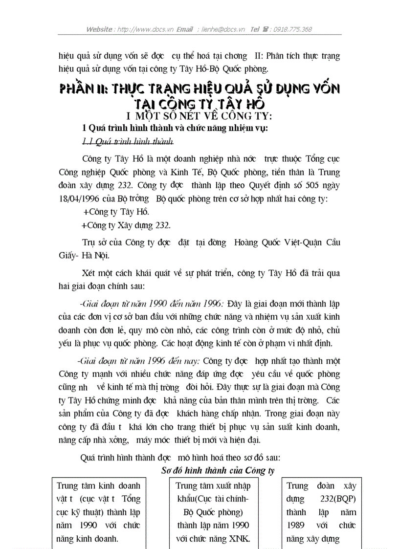 image for page Giải pháp nâng cao hiệu quả sử dụng vốn tại C ty Tây hồ BQP