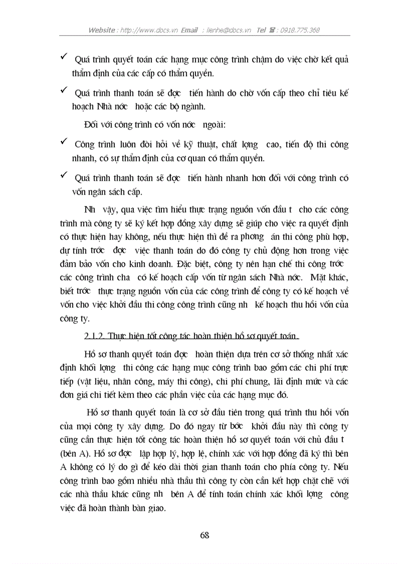 image for page Giải pháp nâng cao hiệu quả sử dụng vốn tại C ty Tây hồ BQP