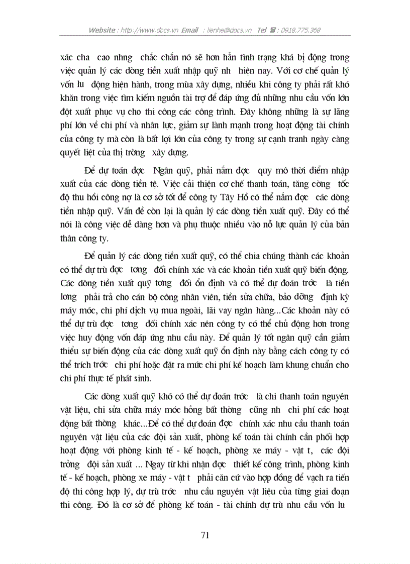 image for page Giải pháp nâng cao hiệu quả sử dụng vốn tại C ty Tây hồ BQP