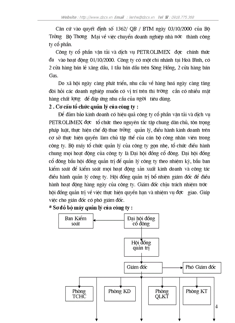 1số giải pháp nâng cao hiệu quả kinh doanh của C ty CP vận tải dich vụ Petrolimex