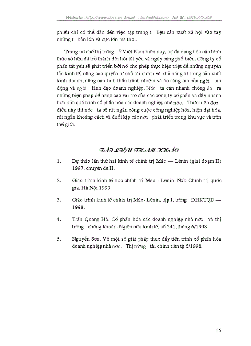 image for page Phân tich quá trình cổ phần hoá doanh nghiệp Nhà nước ở Việt Nam