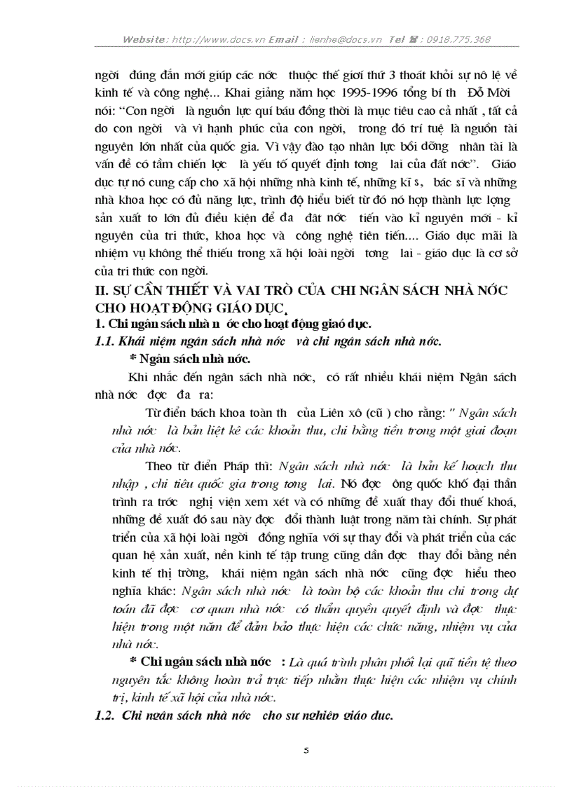 image for page 1số biện pháp nhằm tăng cường quản lý chi NSNN cho sự nghiệp giáo dục trên địa bàn thủ đô Hà nội đến 2005
