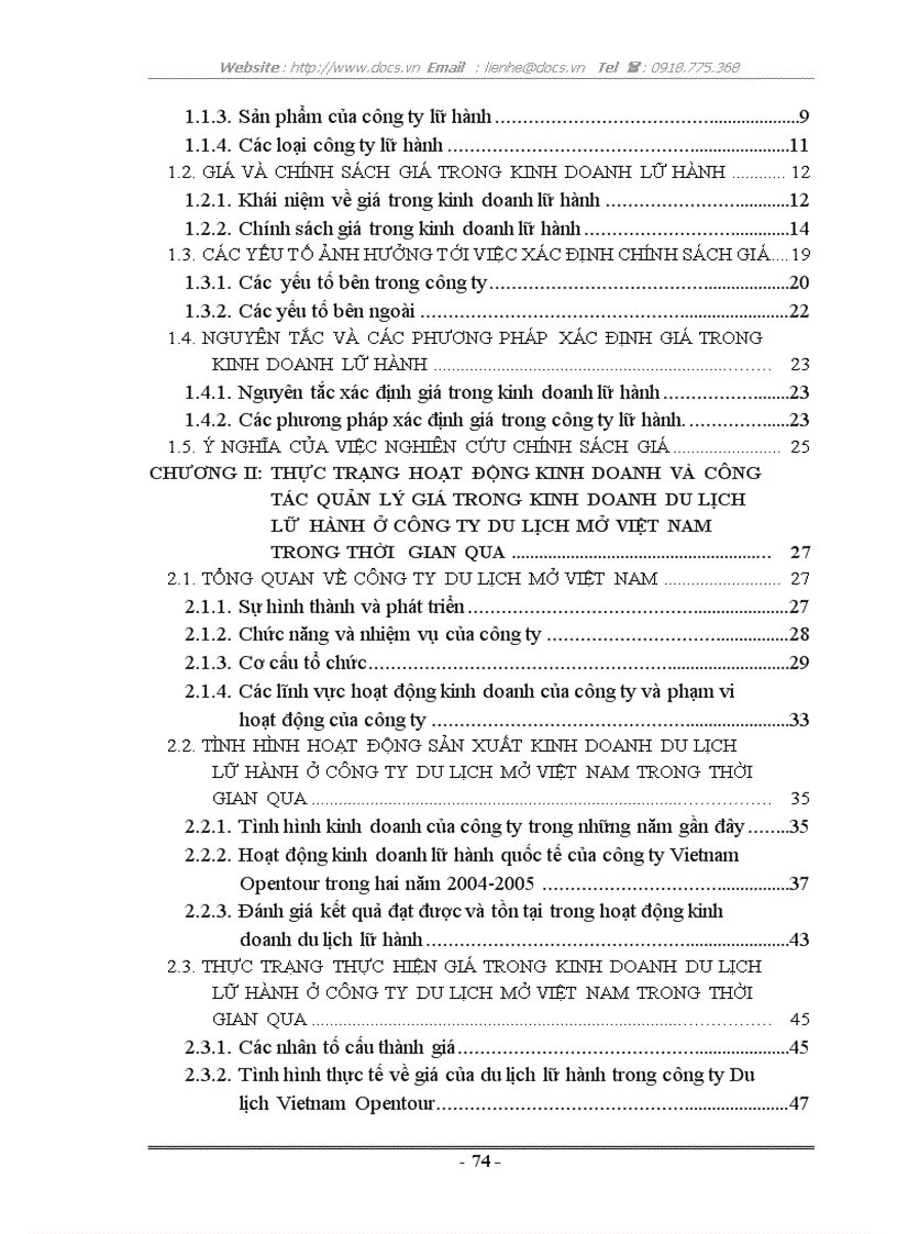 image for page Hoàn thiện công tác quản lý giá trong kinh doanh du lịch lữ hành ở Công ty Du lịch Mở Việt Nam Vietnam Opentour