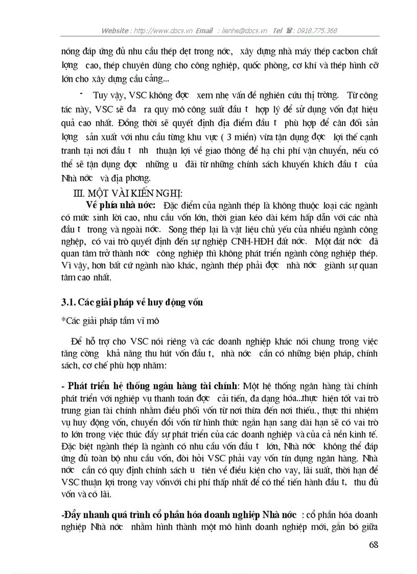 image for page Thực trạng huy động sử dụng vốn ở Tổng C ty Thép VN