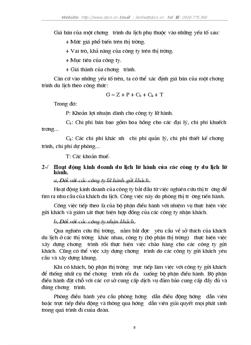 image for page 1số giải pháp kiến nghị nhằm phát triển hoạt động kinh doanh du lịch lữ hành của C ty du lịch VN