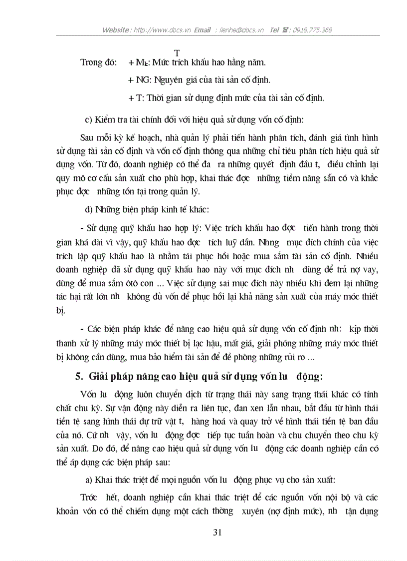 image for page Giải pháp nâng cao hiệu quả sử dụng vốn tại C ty Tây hồ BQP