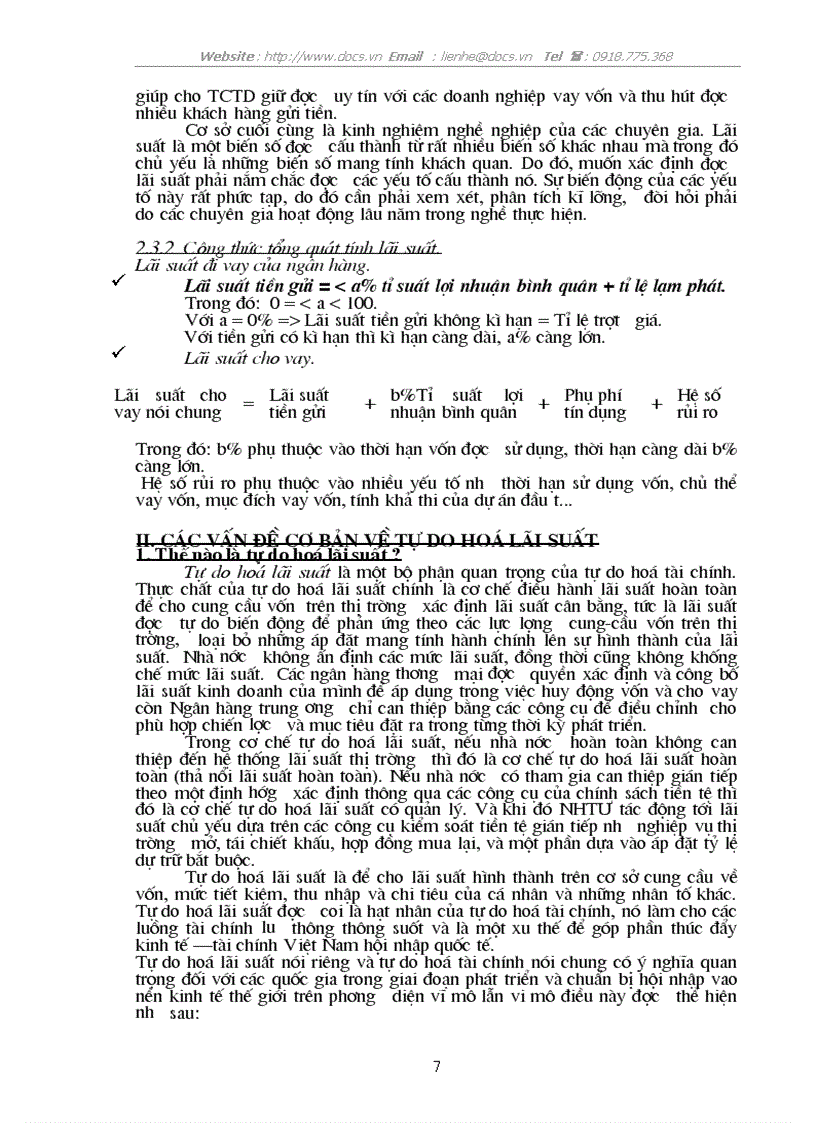 image for page Lãi suất và vấn đề tự do hoá lãi suất ở Việt Nam hiện nay