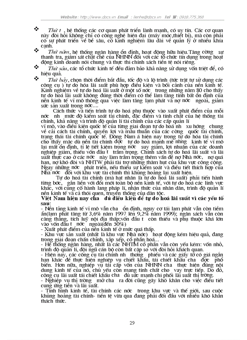 image for page Lãi suất và vấn đề tự do hoá lãi suất ở Việt Nam hiện nay