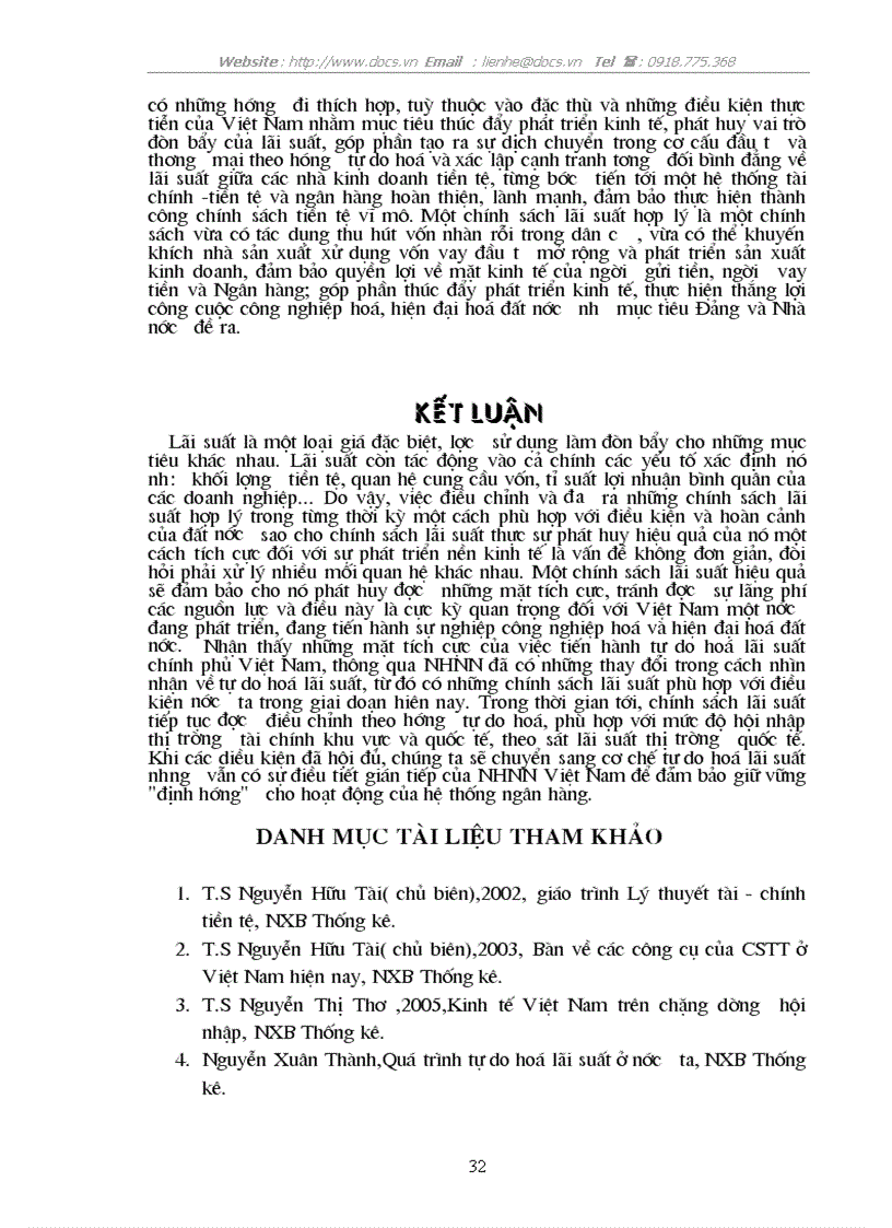 image for page Lãi suất và vấn đề tự do hoá lãi suất ở Việt Nam hiện nay